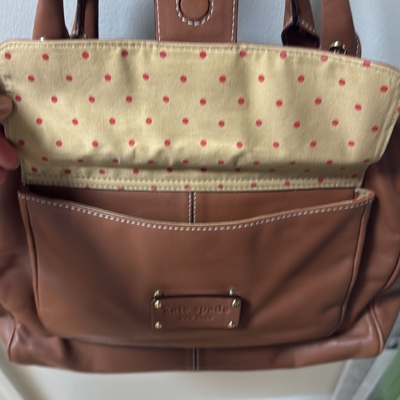 Kate Spade Brown leather Sachel Handbag Purse classic - Picture 5 of 7